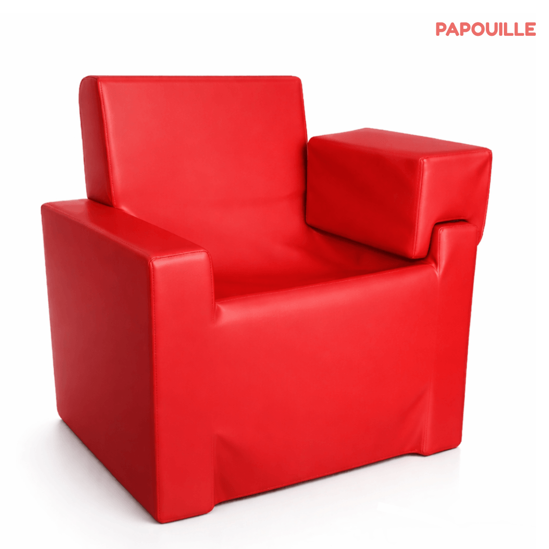 Fauteuil d'allaitement en mousse pvc avec accoudoirs rouge