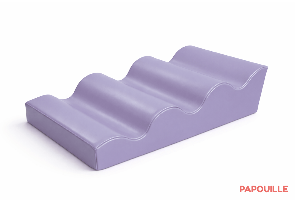 Module 4 vagues douce en mousse pvc h.30cm 90 x 60 parme