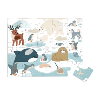 Jeux - Jeux Éducatifs et Puzzle - Puzzle tactile 20 pièces - Animaux polaires