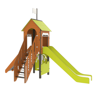 Mobilier - Aire de jeux et structure extérieure - Structure de jeux Grimpinat - Fixations courtes