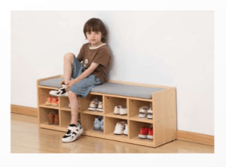 Mobilier - Banc vestiaire & Porte Manteaux - Set vestiaire mural et banc à chaussures