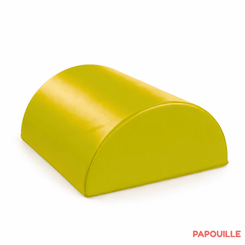 Motricité - Module de Motricité Bébé - Module bloc demi 1/2 rond en mousse pvc h.23cm jaune