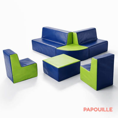 Mobilier - Meuble en mousse et Pouf - Pouf triangle en mousse imperméable assise 25 cm
