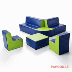 Mobilier - Meuble en mousse et Pouf - Pouf triangle en mousse imperméable assise 25 cm