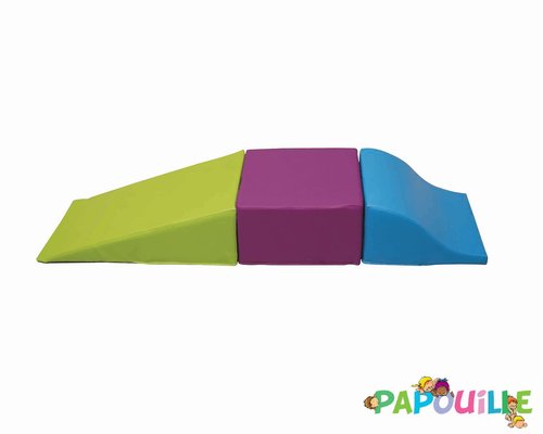 Motricité - Parcours de Motricité Crèche - Kit de 3 modules initiation mini poussin 23cm en mousse pvc v1