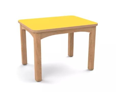 Table en bois pour crèche 64 x 50 cm T2 - Jaune