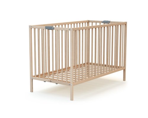 Couchage - Lit Crèche en Bois bébé, enfant - Lit bébé pliant 60x120 sans traitement ni peinture