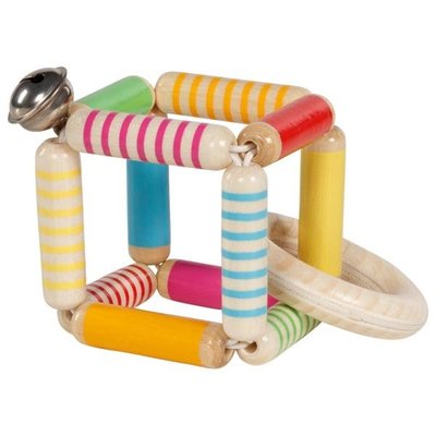 Jouets - Hochets et Jouets Sensoriels - Hochet dé flexible en bois 