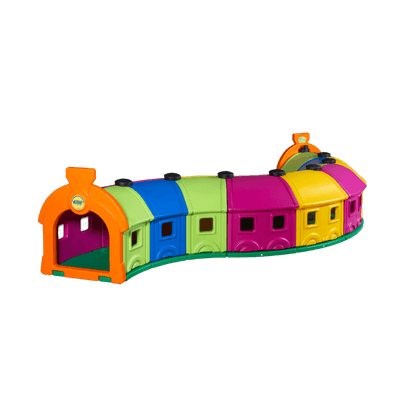Mobilier - Aire de jeux et structure extérieure - Tunnel de jeux extérieur - 8 wagons