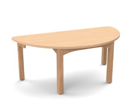 Table en bois 1/2 lune T2 - Naturel