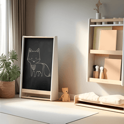 Change - Meuble à Langer crèche - Table à langer murale évolutive en tableau ardoise - 2 en1