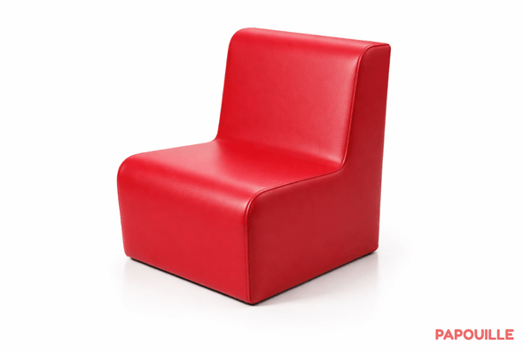 Mobilier - Meuble en mousse et Pouf - Chauffeuse droite 17 cm rouge