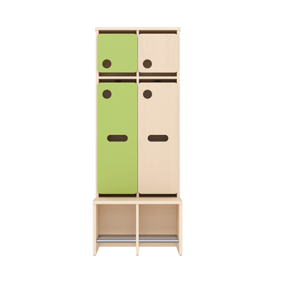 Mobilier - Banc vestiaire & Porte Manteaux - Vestiaire 2 places avec assise T1 - WIS