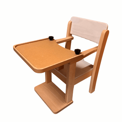 Puériculture - Chaise haute bébé et Siège Repas - Chaise en bois avec tablette - T0