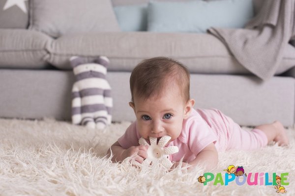 Jouets - Hochets et Jouets Sensoriels - Jouet / hochet de dentition la pieuvre bleu ciel