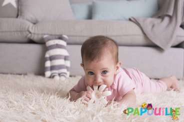Jouets - Hochets et Jouets Sensoriels - Jouet / hochet de dentition la pieuvre bleu ciel