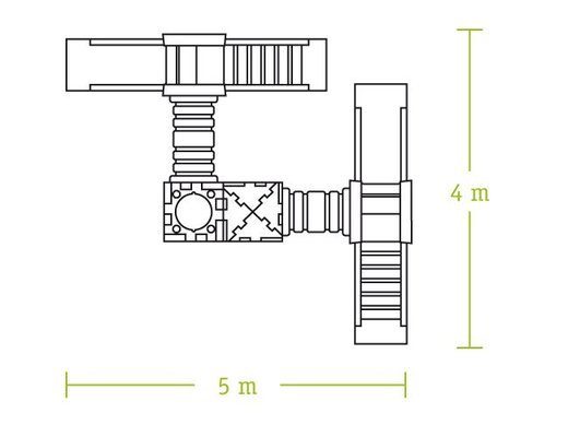 Mobilier - Aire de jeux et structure extérieure - Aire de jeux cubique avec 2 grands toboggans