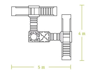 Mobilier - Aire de jeux et structure extérieure - Aire de jeux cubique avec 2 grands toboggans