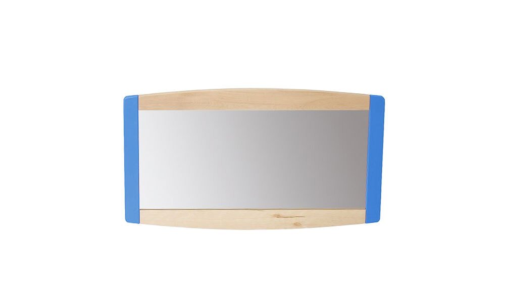 Miroir enfant avec cadre sans barre de soutien 120x60cm bleu