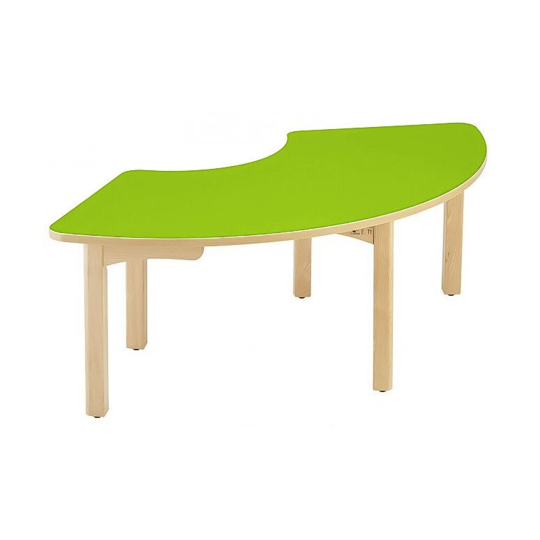 Table en bois 1/3 anneau t0 h40 vert