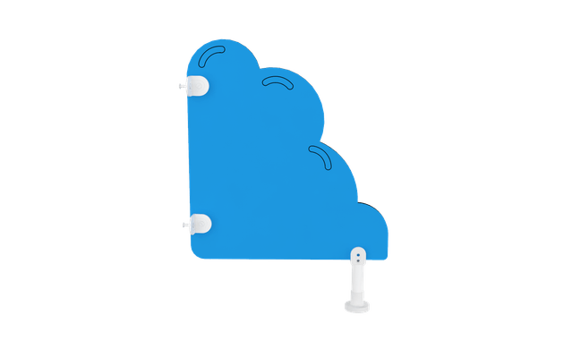 Mobilier - Barrière de séparation & Cloison crèche - Cloison de séparation pour WC - arrondi - Bleu
