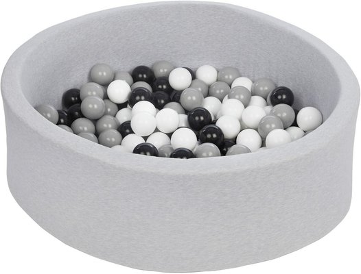 Motricité - Piscine à balles - Piscine à balles pour bébé avec 200 balles 90x30cm gris clair