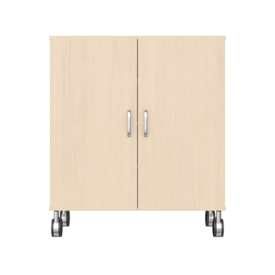 Mobilier - Meuble de rangement scolaire - Armoire de rangement à roulettes 2 portes - Milo