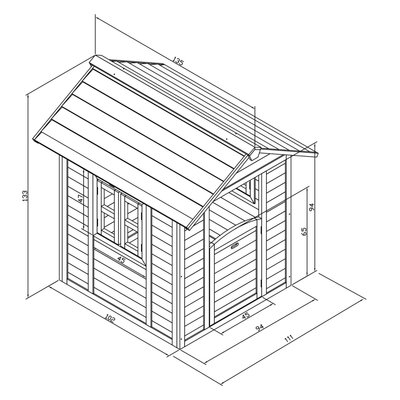 Mobilier - Cabane enfant - Cabane Lodge bleu