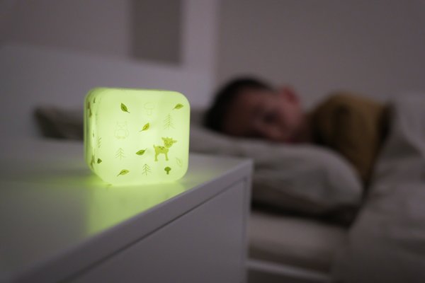Couchage - Mobile de Lit Bébé et Veilleuse - Cube veilleuse sonore - Forêt
