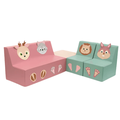 Mobilier - Meuble en mousse et Pouf - Ensemble de canapés en mousse animaux - H 25 cm