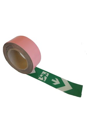 Médical et Prévention - Protection et Sécurité (EPI) - Balisage photoluminescent 10 m x 25 mm - Flèche gauche