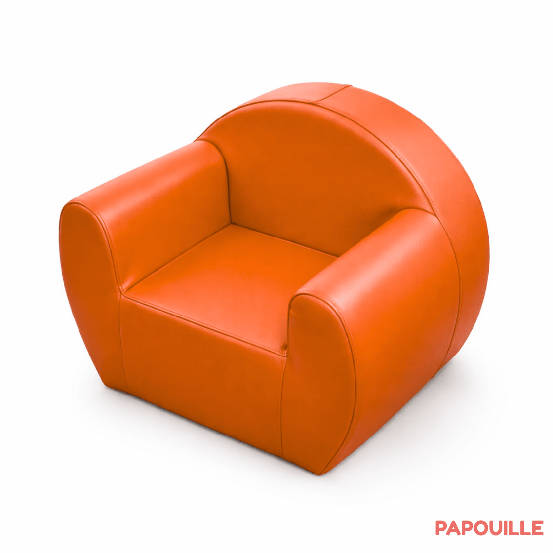Fauteuil enfant pdg club mousse pvc uni 20 cm orange
