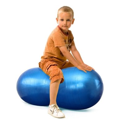Motricité - Motricité Fine - Ballon gymnic physio roll 60 cm bleu