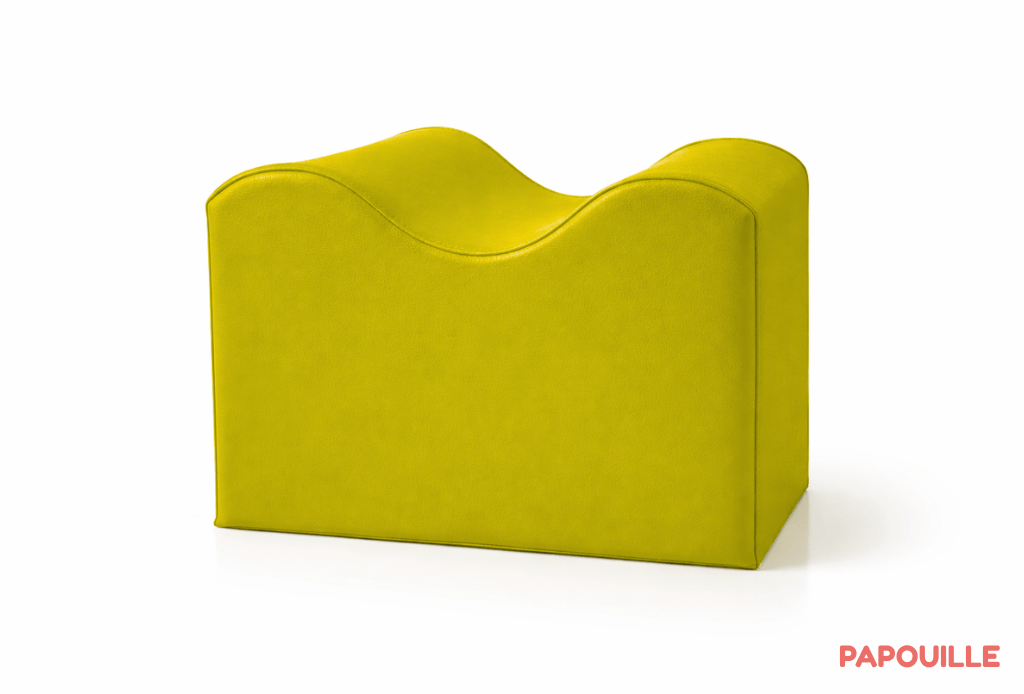 Module petite vague ondulé en mousse jaune