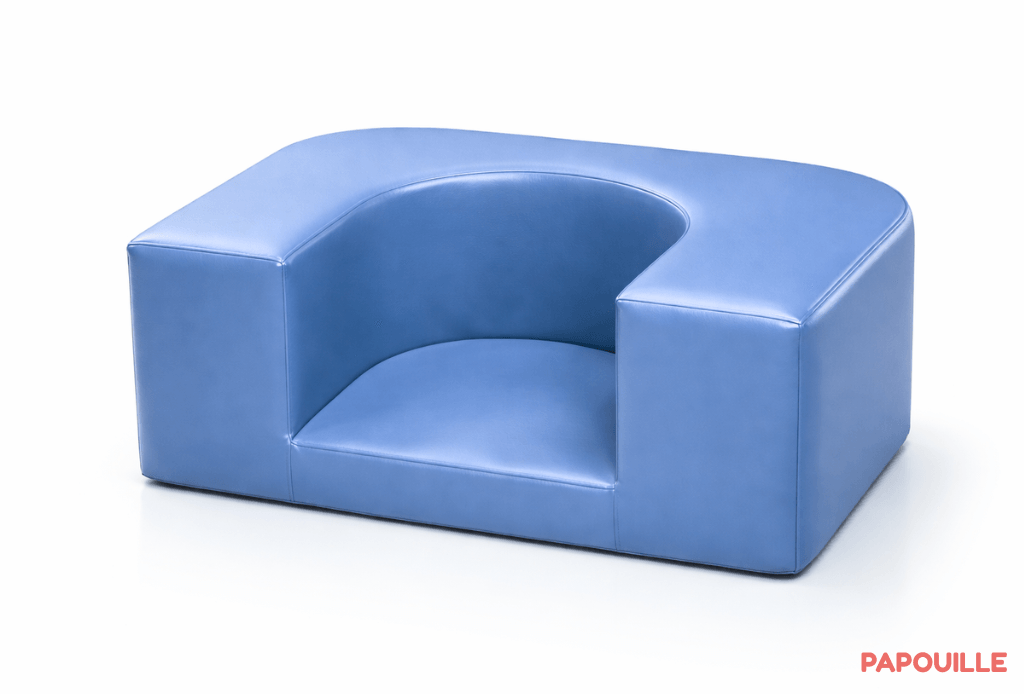 Coin d'assise de sol enfant avec fond en mousse pvc Bleu