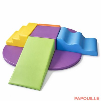 Motricité - Parcours de Motricité Crèche - Kit de modules essentiel tipas avec tapis velcro en mousse pvc