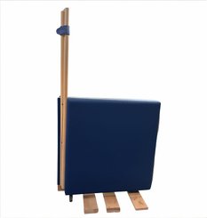 Mobilier - Barrière de séparation & Cloison crèche - Portillon de séparation en bois collectivité bleu - sur mesure