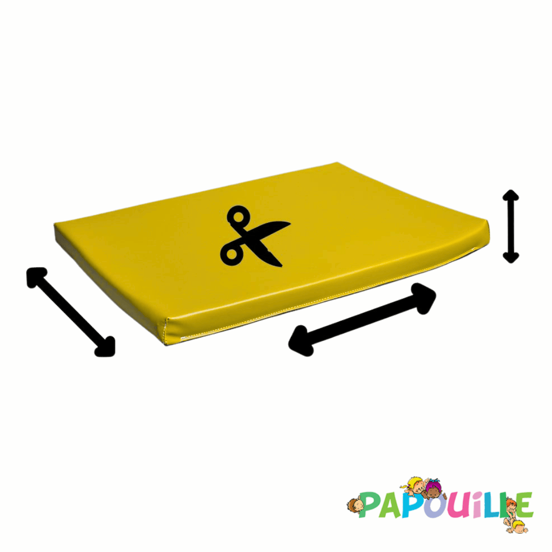 Matelas plat ep 4cm sur mesure jaune