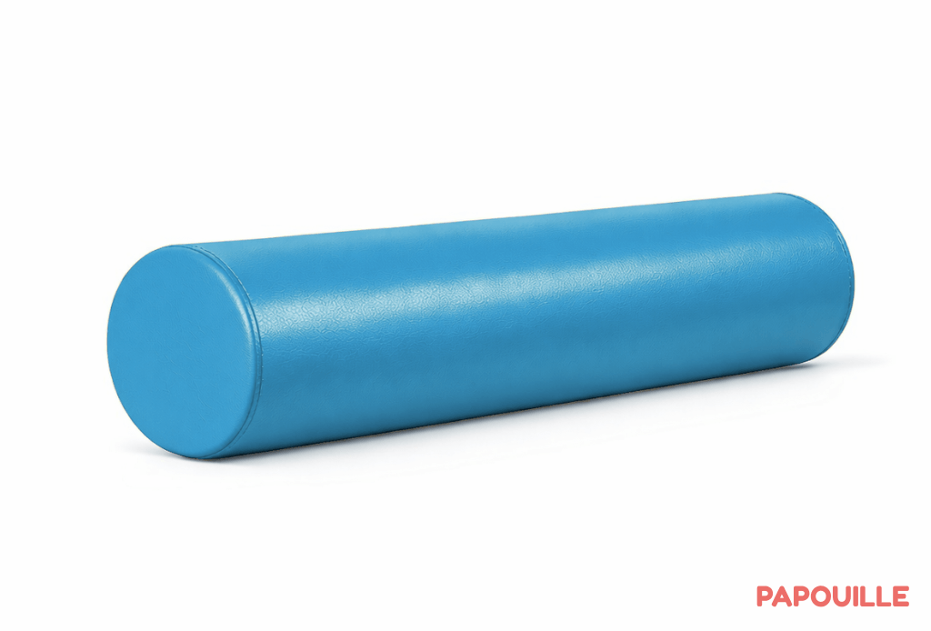 Petit module cylindre court en mousse pvc diam. 15 cm x l. 60 cm turquoise