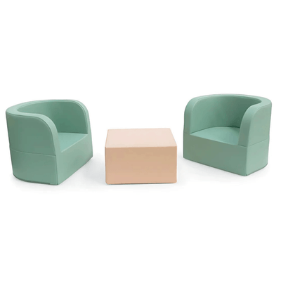 Mobilier - Meuble en mousse et Pouf - Ensemble de fauteuils avec carré - H 25 cm