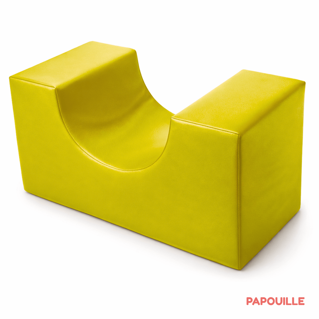 Le petit pont inversé de motricité enfant 60 x 60 x h 30 cm jaune