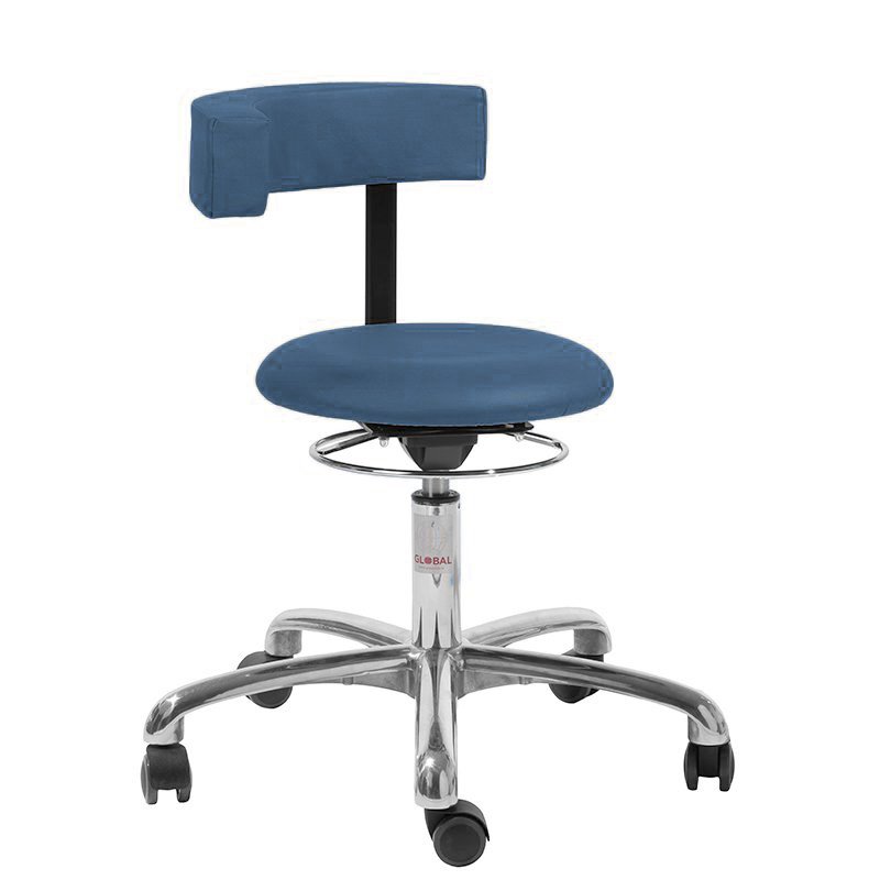 Siège ergonomique à roulettes 360° avec dossier petite enfance Bleu