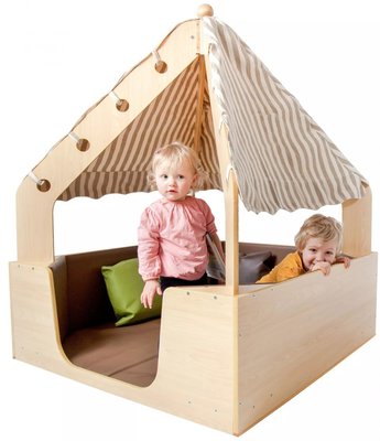 Mobilier - Cabane enfant - Petite maison confortable d'intérieur avec tapis de sol
