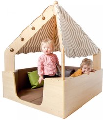 Mobilier - Cabane enfant - Petite maison confortable d'intérieur avec tapis de sol