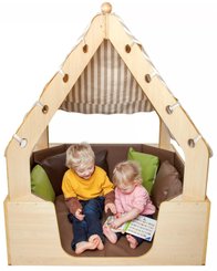 Mobilier - Cabane enfant - Petite maison confortable d'intérieur avec tapis de sol
