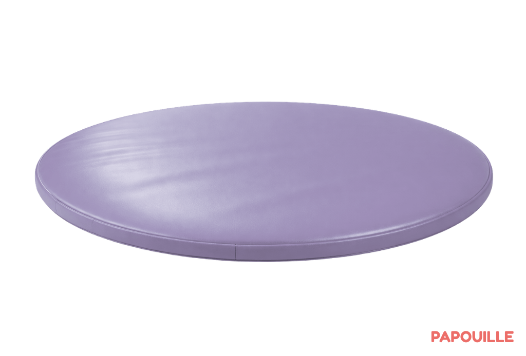 Tapis rond en mousse pvc diam.130cm x ep.3cm lilas