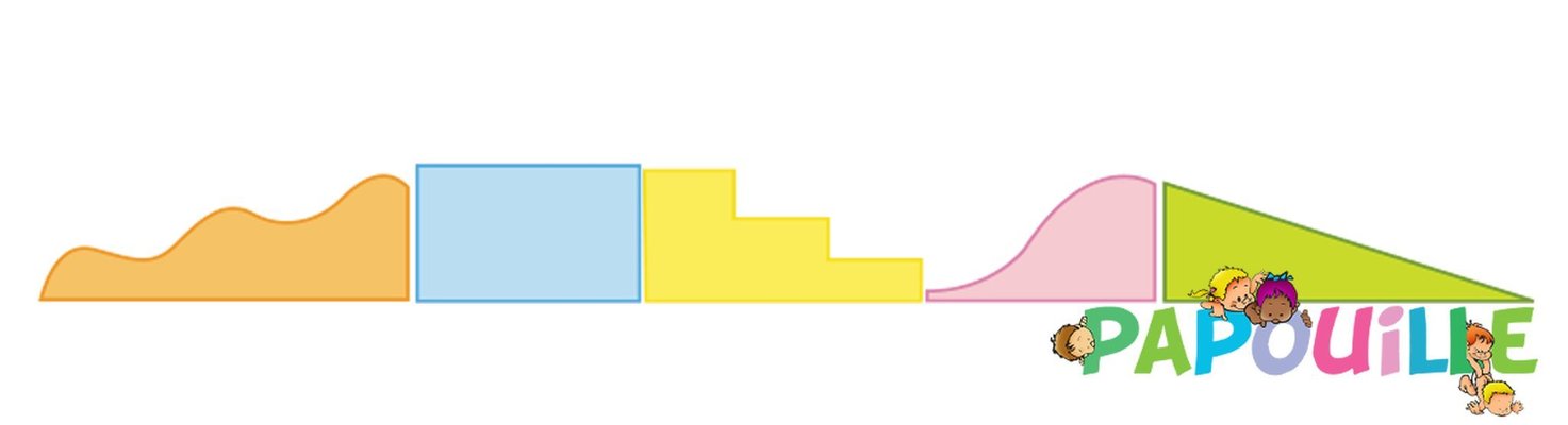 Motricité - Parcours de Motricité Crèche - Kit tipas apprentissage de la marche 5 modules en mousse pvc