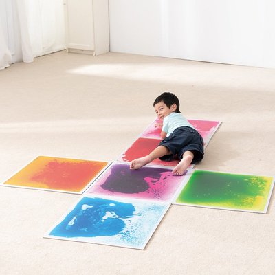 Motricité - Eveil Sensoriels et Tactiles - Grands carreaux sensoriels - Pack 6 unités 50 x 50 cm
