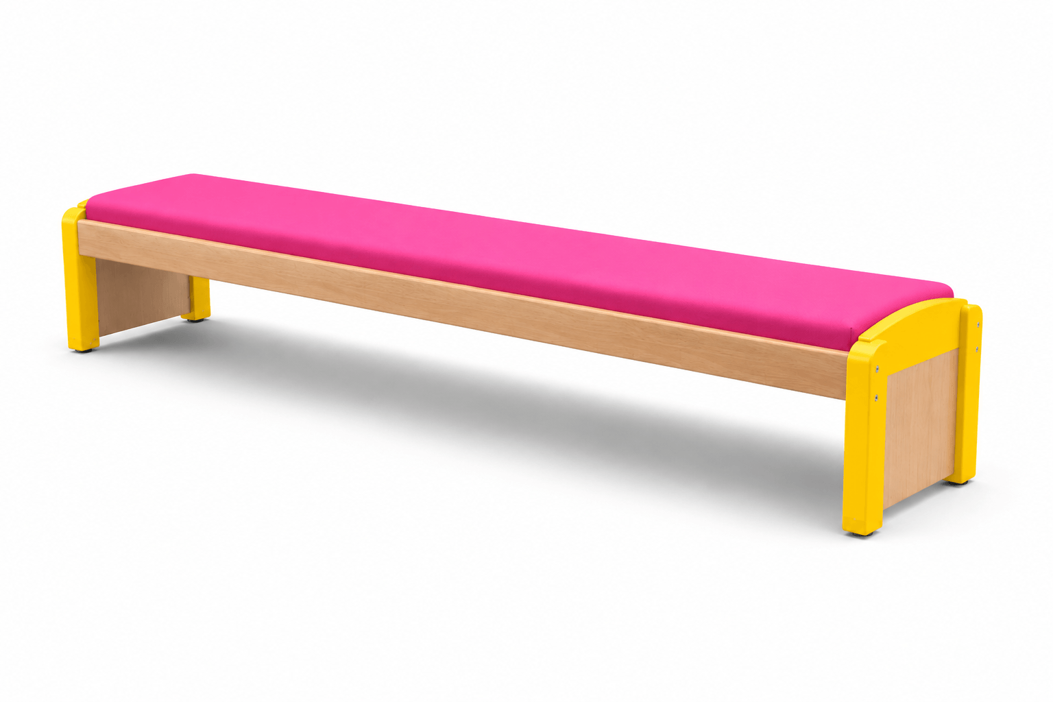 Banc scolaire sans dossier jaune wkc tc