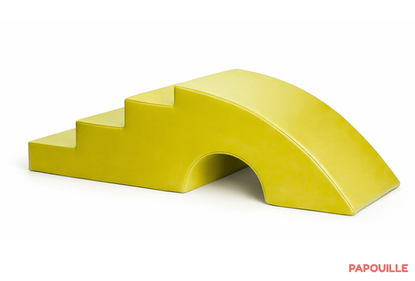 Motricité - Module de Motricité Enfant - Module dôme à marches en mousse pvc h. 36 cm jaune